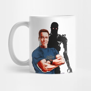 Arnold Schwarzenegger - An illustration by Paul Cemmick Mug